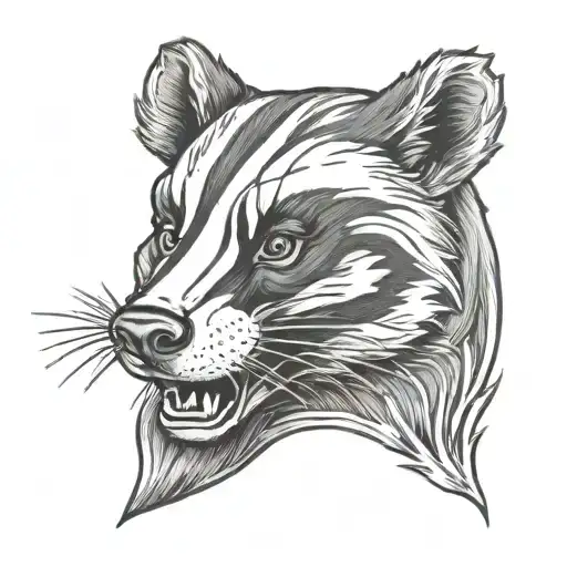Wisconsin Bucky badger tattoo design idea