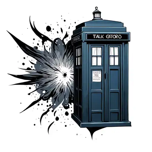 tardis tattoo design idea