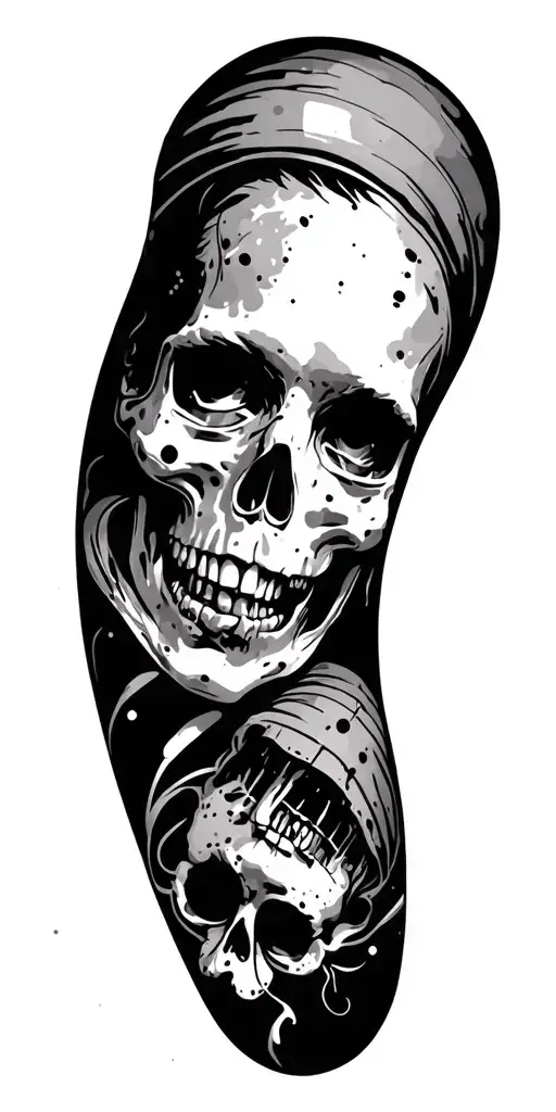 trash polka style tattoo tattoo design idea