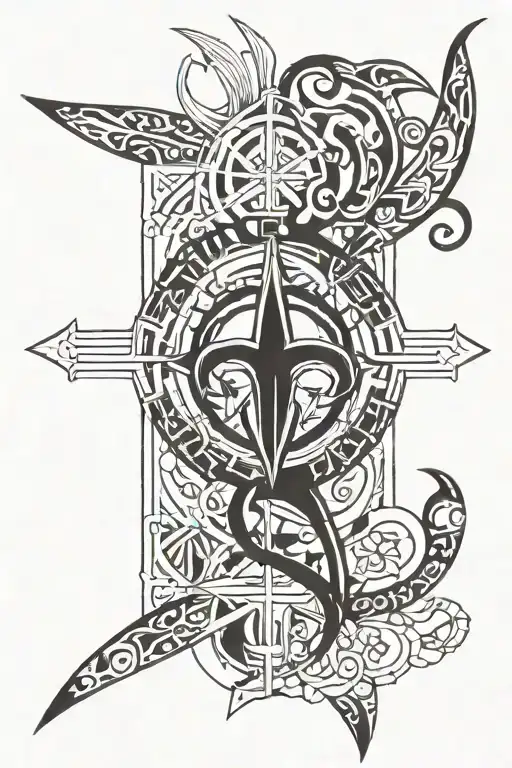 half sleeve tattoo  incorporating texas, guam, cancer zodiac tattoo design idea