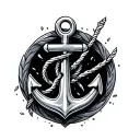 Fouled Anchor tattoo design idea
