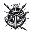 Fouled Anchor tattoo design idea