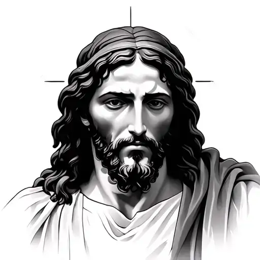 jesus with 25 tattoo design idea