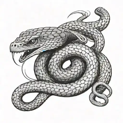 thunder eagle snake tattoo design idea