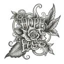 hope peace love tattoo design idea