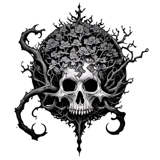 poison tree tattoo design idea