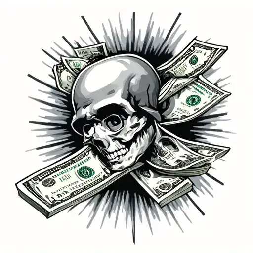 Money Over Everything tattoo design idea