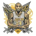kobe bryant logo intertwined tattoo design idea