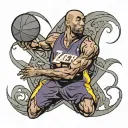 kobe bryant logo intertwined tattoo design idea