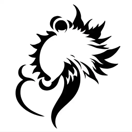 lion head, sun,fire,pen,heart, shell, wings, pillar, arrow circle of light tattoo design idea