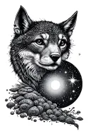 Little Dipper and Big Dipper made of intricate dotwork tattoo design idea