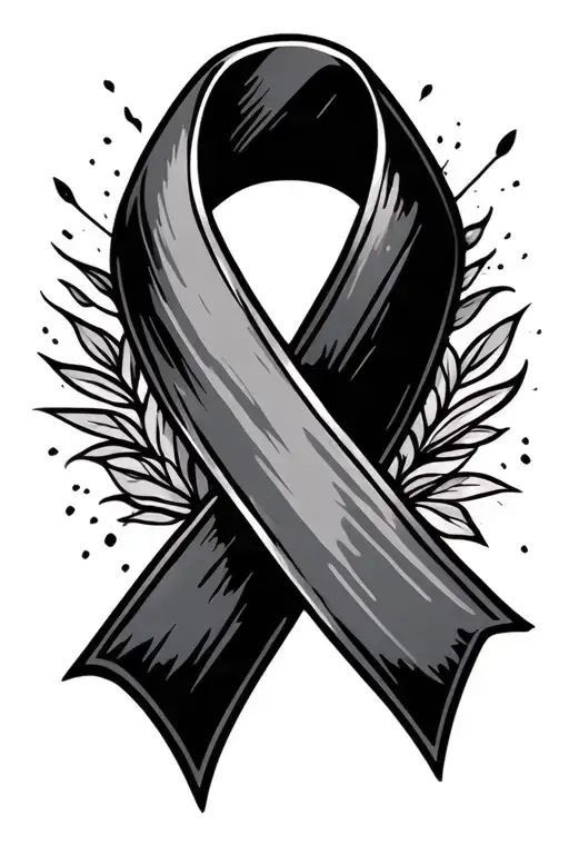 Recovery Ribbon tattoo design idea
