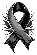 Recovery Ribbon tattoo design idea