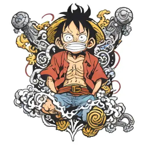luffy gear 5 tattoo design idea