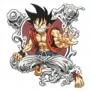 luffy gear 5 tattoo design idea