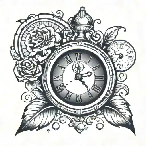 clock ticking with vienna waits for you tattoo design idea