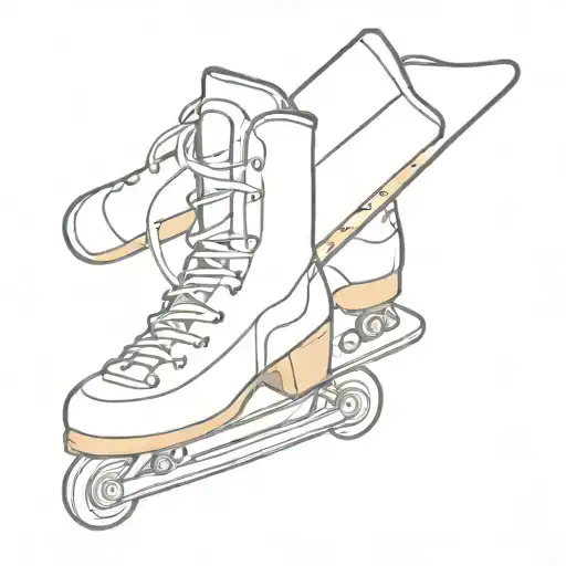 patins inline skating tattoo design idea