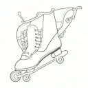 patins inline skating tattoo design idea