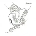 patins inline skating tattoo design idea