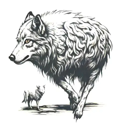 wolf in sheep's clothing tattoo design idea