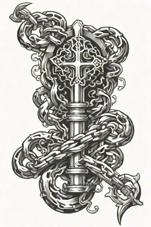 Kurapika chain tattoo design idea
