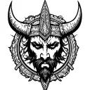 danish Viking symbol surrounded tattoo design idea