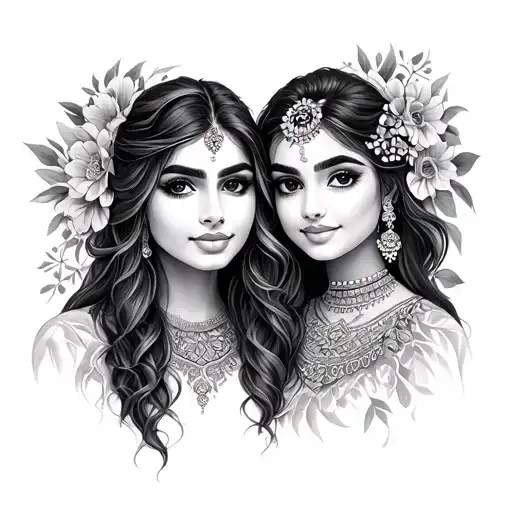 brother and sisters my sisters name is diya and dishika put there name also tattoo design idea