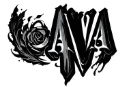 name written AVA tattoo design idea