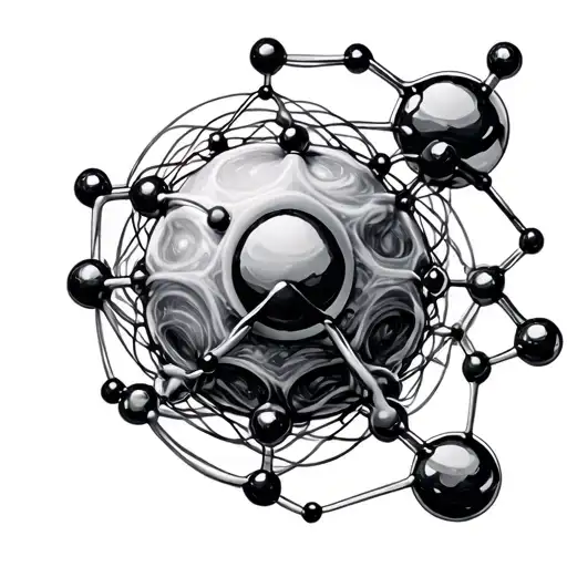 Dmt Molecule structure tattoo design idea