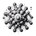Dmt Molecule structure tattoo design idea