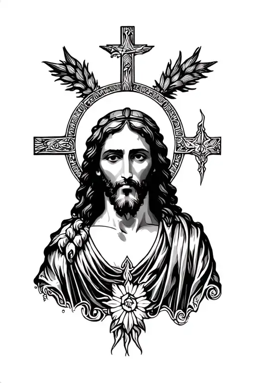 jesus christ tattoo design idea