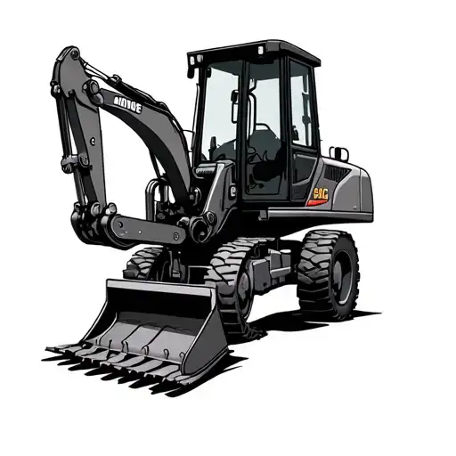 heavy equipment tattoo design idea