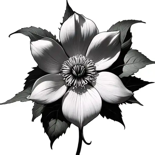 Diphylleia Grayi in cyber realism style tattoo tattoo design idea