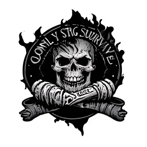 Only Strong Survive tattoo design idea
