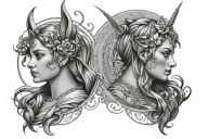 Apollo and Artemis inspired tattoo tattoo design idea