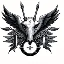 Libra Sagittarius sign tattoo design idea