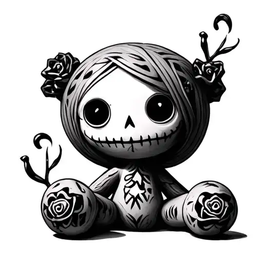 voodoo doll tattoo design idea