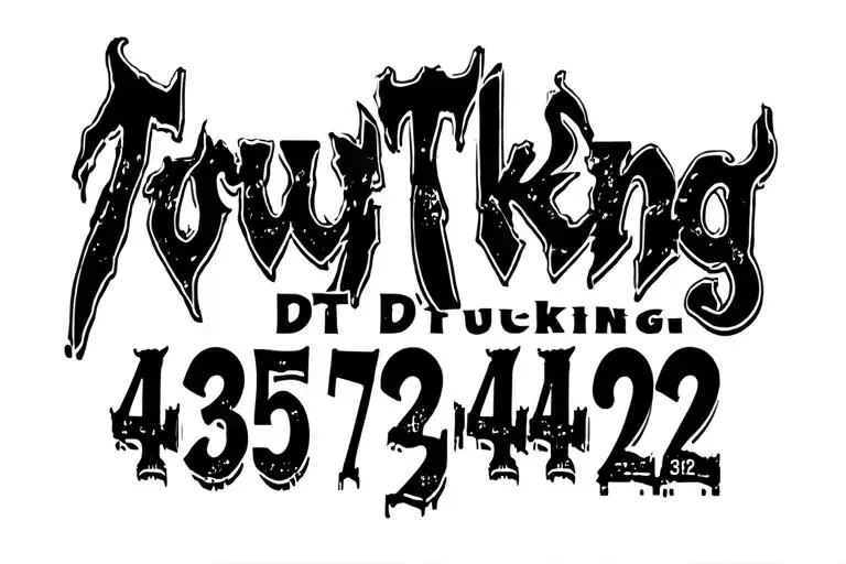 "DT Trucking 435 724 4252" "DT Trucking 435 724 4252" oilfield truck tattoo design idea