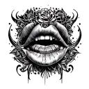 Throat tattoo design idea