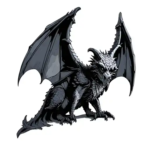 stain glass window gothic gargoyle tattoo design idea