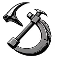 communist sickle and hammer tattoo design idea