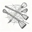 oars and light tattoo design idea