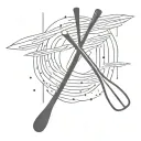 oars and light tattoo design idea