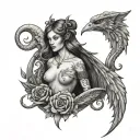 Lilith  tattoo design idea