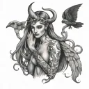 Lilith  tattoo design idea