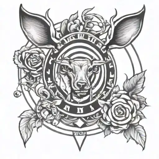 doe smoker bullseye tattoo design idea