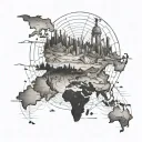 geography tattoo design idea