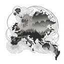 geography tattoo design idea