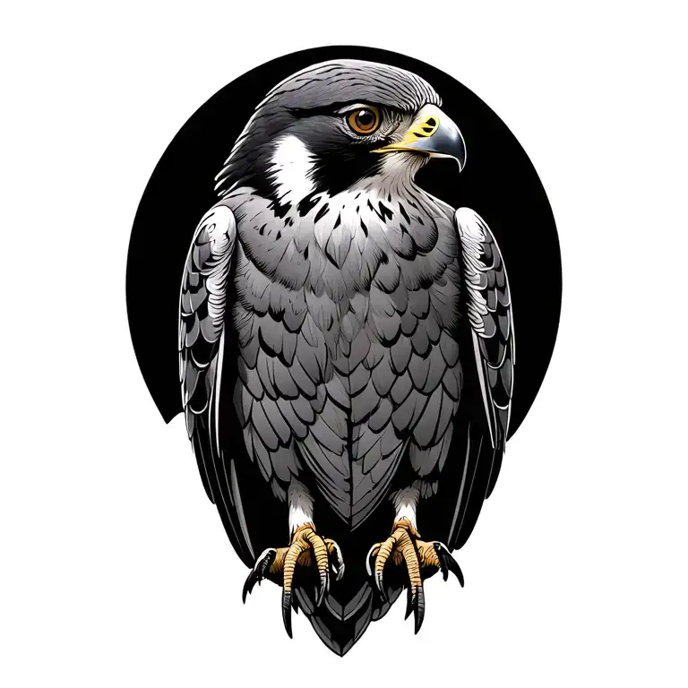 peregrine falcon tattoo design idea