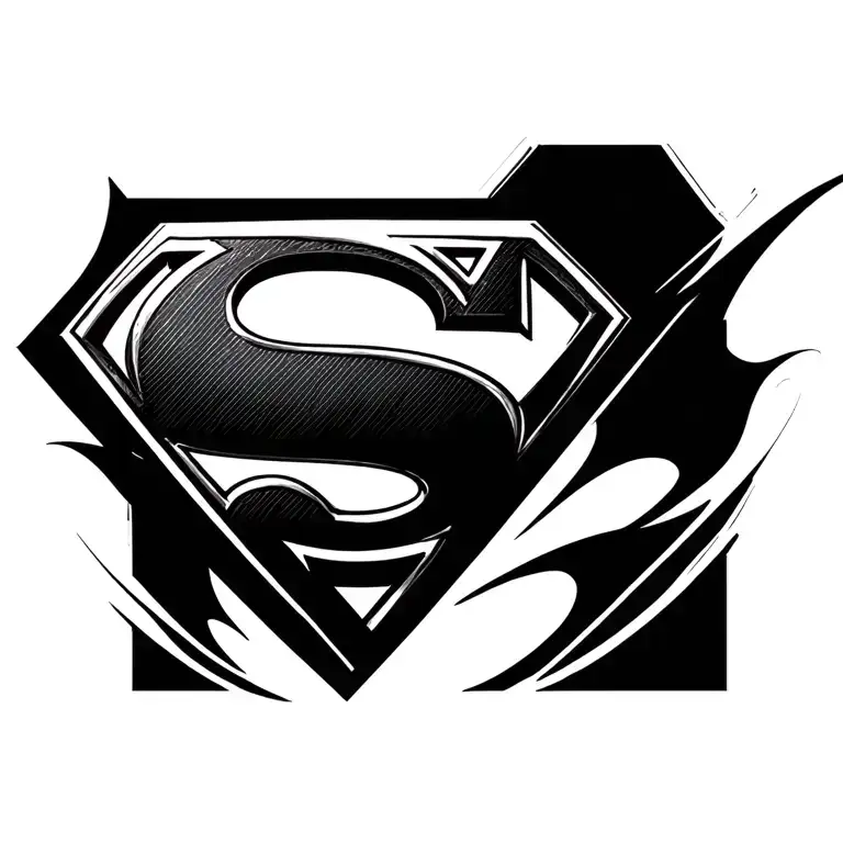 Superman tattoo design idea